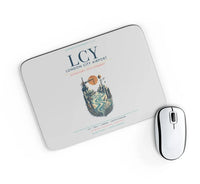 Thumbnail for London City Airport (LCY) design on light gray rectangle mouse pad