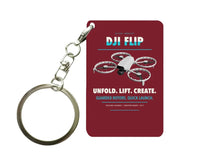 Thumbnail for DJI Flip Key Chain design on dark red key chain