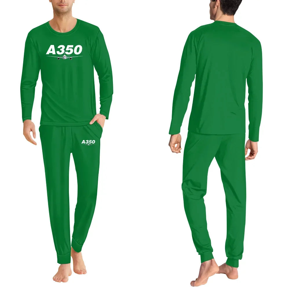 Super Airbus A350 men pajamas - Green