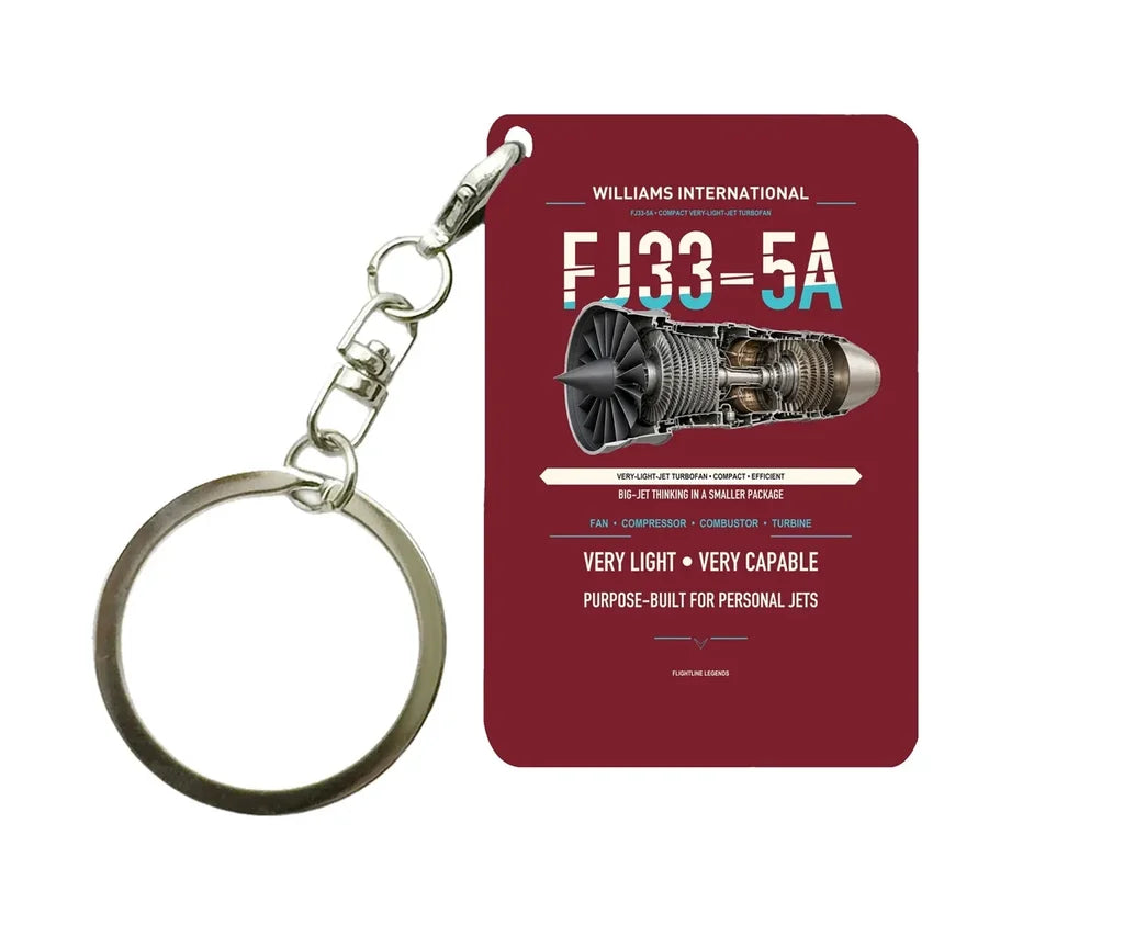 FJ33-5A Key Chain design on dark red key chain