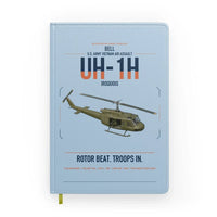 Thumbnail for Bell UH-1H Iroquois design on light blue notebook
