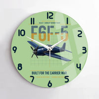 Thumbnail for F6F-5 Hellcat design on light green no frame wall clock