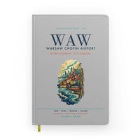Thumbnail for Warsaw Chopin Airport (WAW) design on light gray notebook