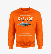 Thumbnail for F-A-18F Super Hornet Block III Two Crew One Strike design on orange sweatshirt