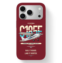 Thumbnail for Cessna A185F Skywagon design on dark red magsafe iphone case, for iPhone 17 Pro