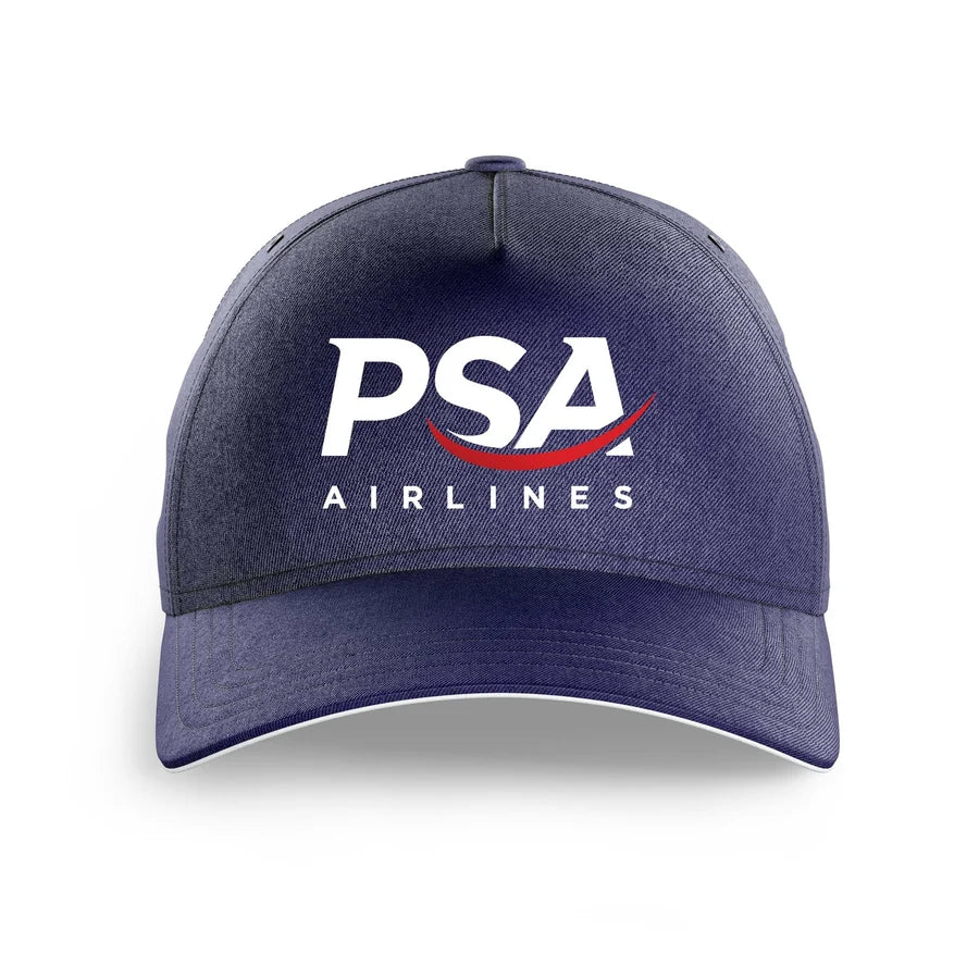 PSA Airlines logo printed on dark blue cap