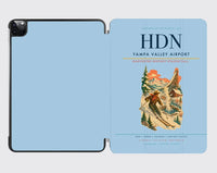 Thumbnail for Yampa Valley Airport (HDN) design on light blue ipad tablet case