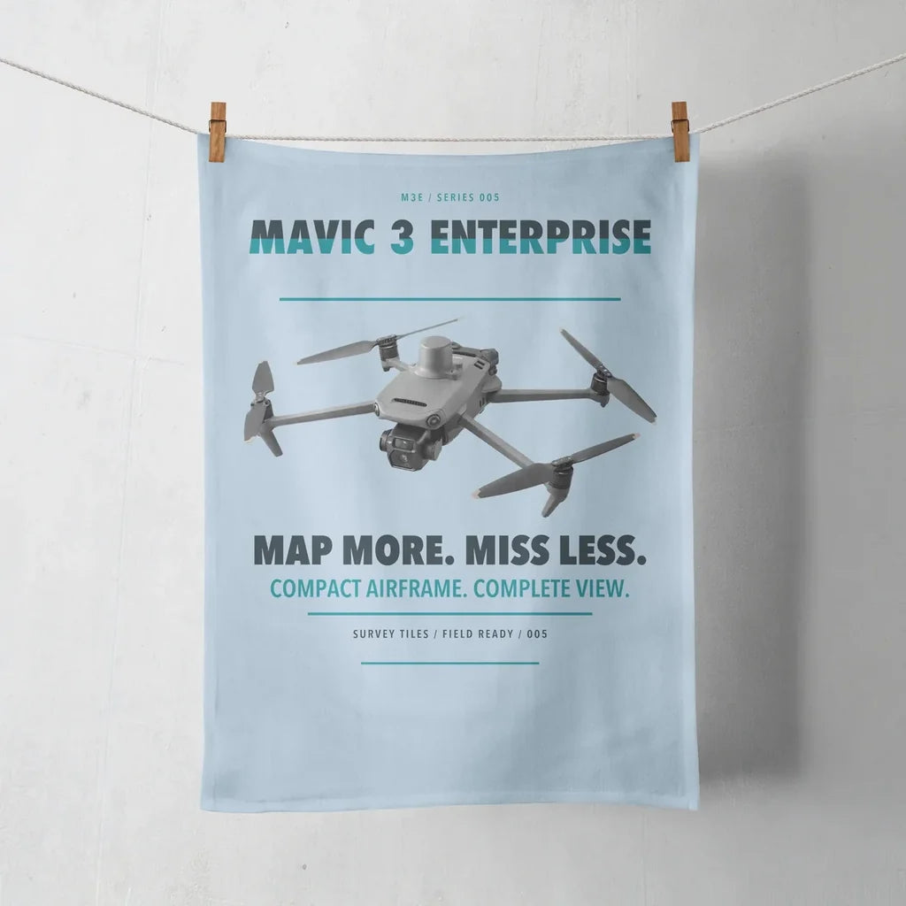 DJI Mavic 3 Enterprise design on light blue towel
