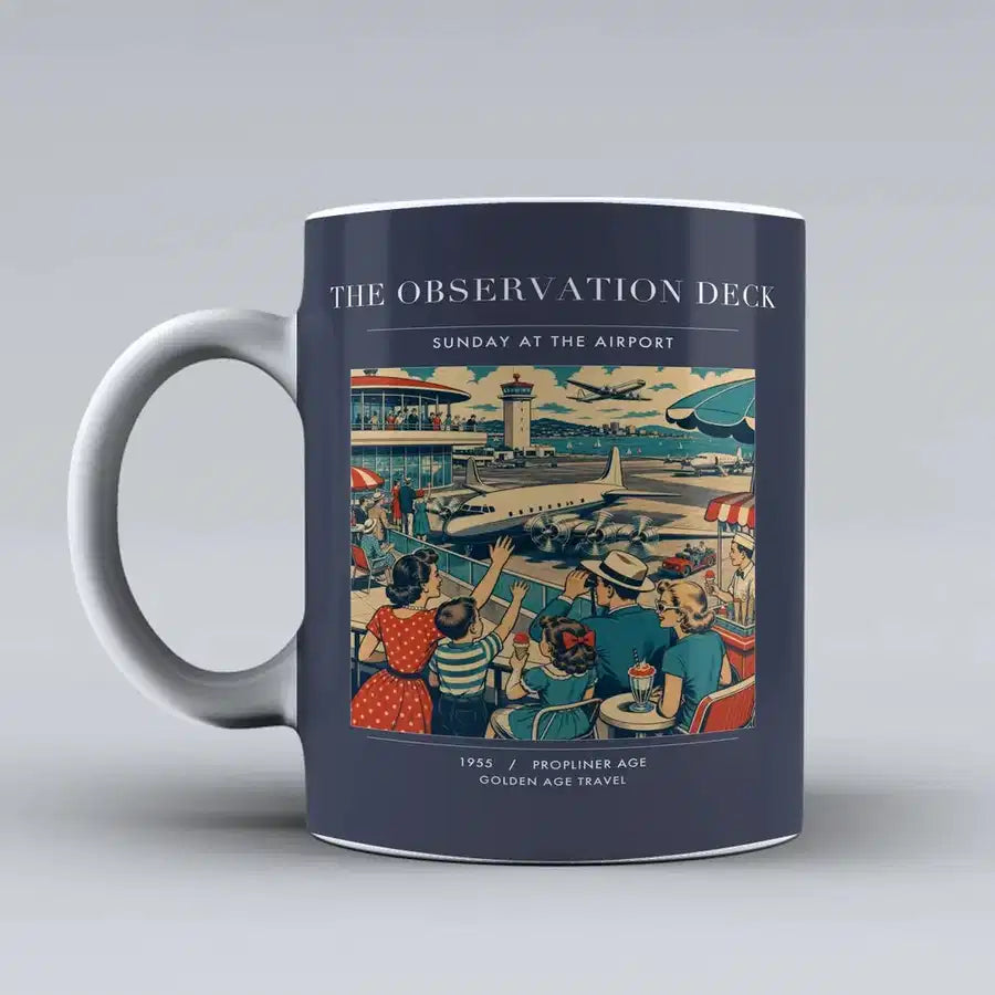 VINTAGE G4081 - The Observation Deck - Ceramic Mug design on darkblue