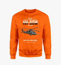 Thumbnail for Sikorsky HH-60W Jolly Green II design on orange sweatshirt