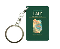 Thumbnail for Lampedusa Airport (LMP) design on dark green key chain