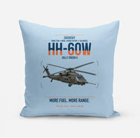 Thumbnail for Sikorsky HH-60W Jolly Green II design on light blue pillow