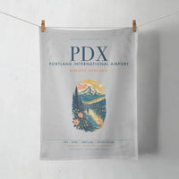 Thumbnail for Portland International Airport (PDX) design on light gray towel
