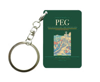 Thumbnail for Perugia San Francesco d'Assisi – Umbria International Airport (PEG) design on dark green key chain