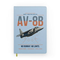 Thumbnail for AV-8B Harrier II design on light blue notebook