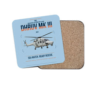 Thumbnail for HAL ALH Dhruv Mk III design on light blue 1 piece coaster