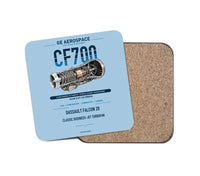 Thumbnail for CF700 design on light blue 1 piece coaster