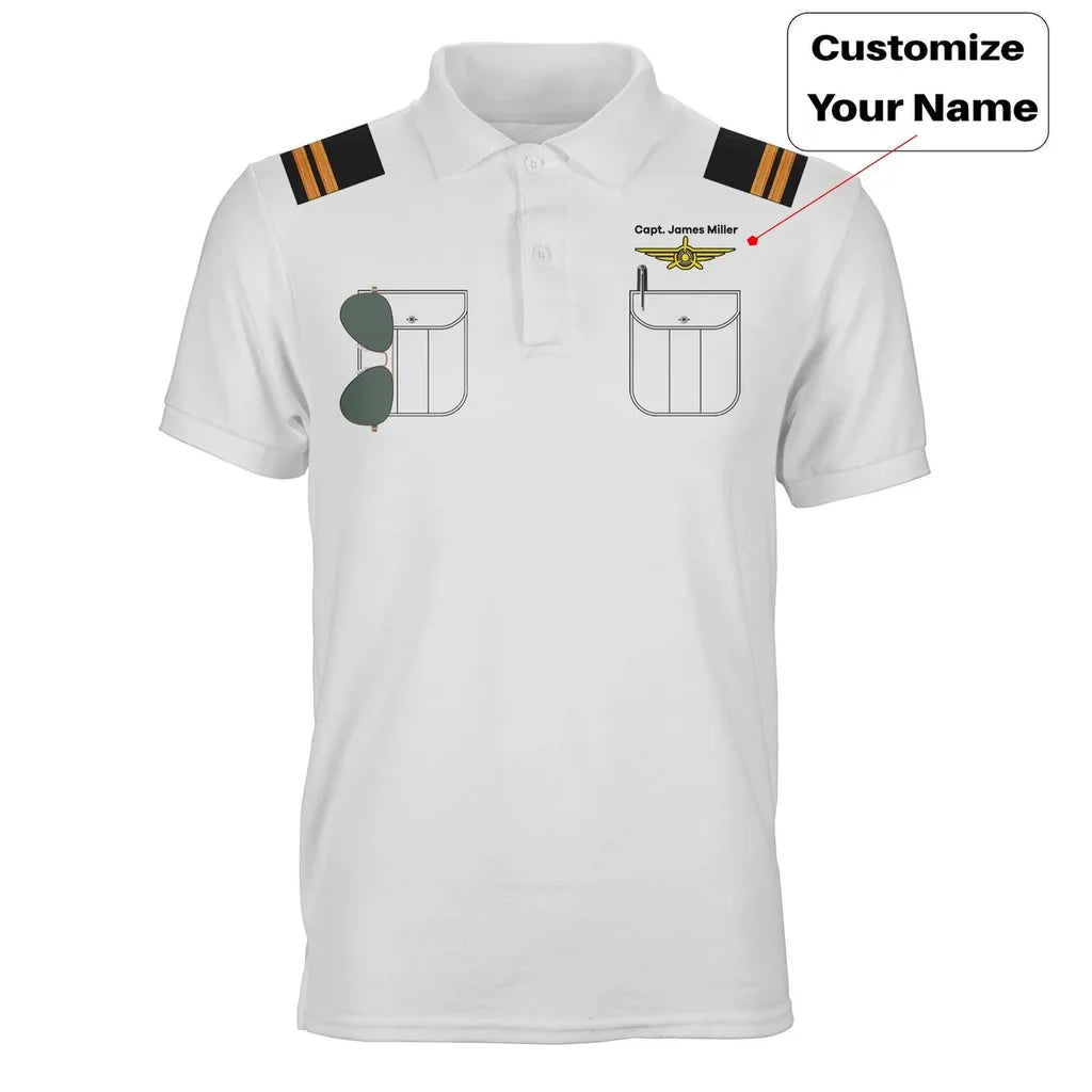 Customisable Pilot Uniform 3D Polo Shirt - view 5
