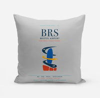 Thumbnail for Bristol Airport (BRS) design on light gray pillow