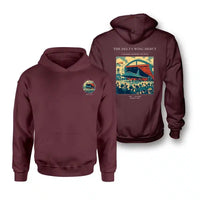 Thumbnail for VINTAGE G4460 - The Delta Wing Debut - Double-Side Hoodie design on darkred double side