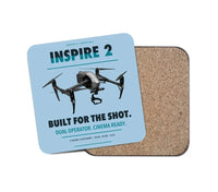 Thumbnail for DJI Inspire 2 design on light blue 1 piece coaster