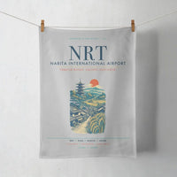 Thumbnail for Tokyo Narita International Airport (NRT) design on light gray towel