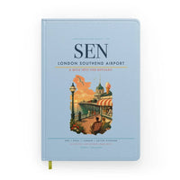Thumbnail for London Southend Airport (SEN) design on light blue notebook