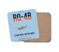Thumbnail for RQ-4B Global Hawk design on light blue 1 piece coaster