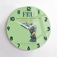 Thumbnail for Manas International Airport (FRU) design on light green no frame wall clock