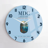 Thumbnail for Sam Ratulangi International Airport Manado (MDC) design on light blue no frame wall clock