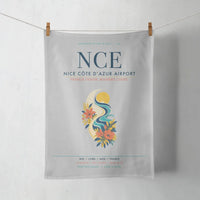 Thumbnail for Nice Côte d’Azur Airport (NCE) design on light gray towel