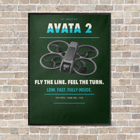 Thumbnail for DJI Avata 2 vertical canvas print - framed - dark green background
