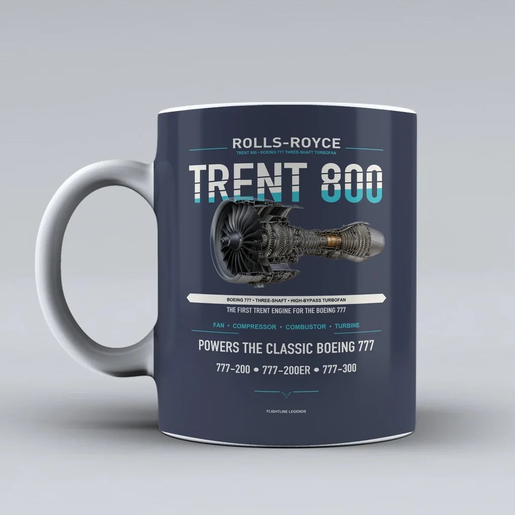 800 Mug design on dark blue trent