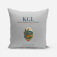 Thumbnail for Kigali International Airport (KGL) design on light gray pillow