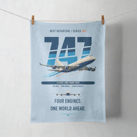 Thumbnail for Boeing 747-400 design on light blue towel