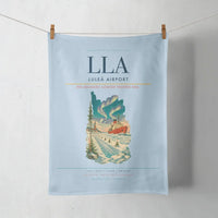Thumbnail for Luleå Airport (LLA) design on light blue towel