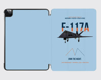 Thumbnail for F-117A Nighthawk Own The Night design on light blue ipad tablet case
