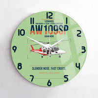 Thumbnail for Leonardo AW109SP GrandNew design on light green no frame wall clock