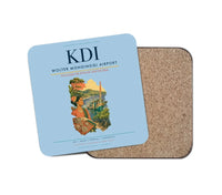 Thumbnail for Wolter Monginsidi Airport (KDI) design on light blue 1 piece coaster
