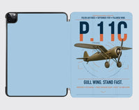 Thumbnail for PZL P.11c design on light blue ipad tablet case