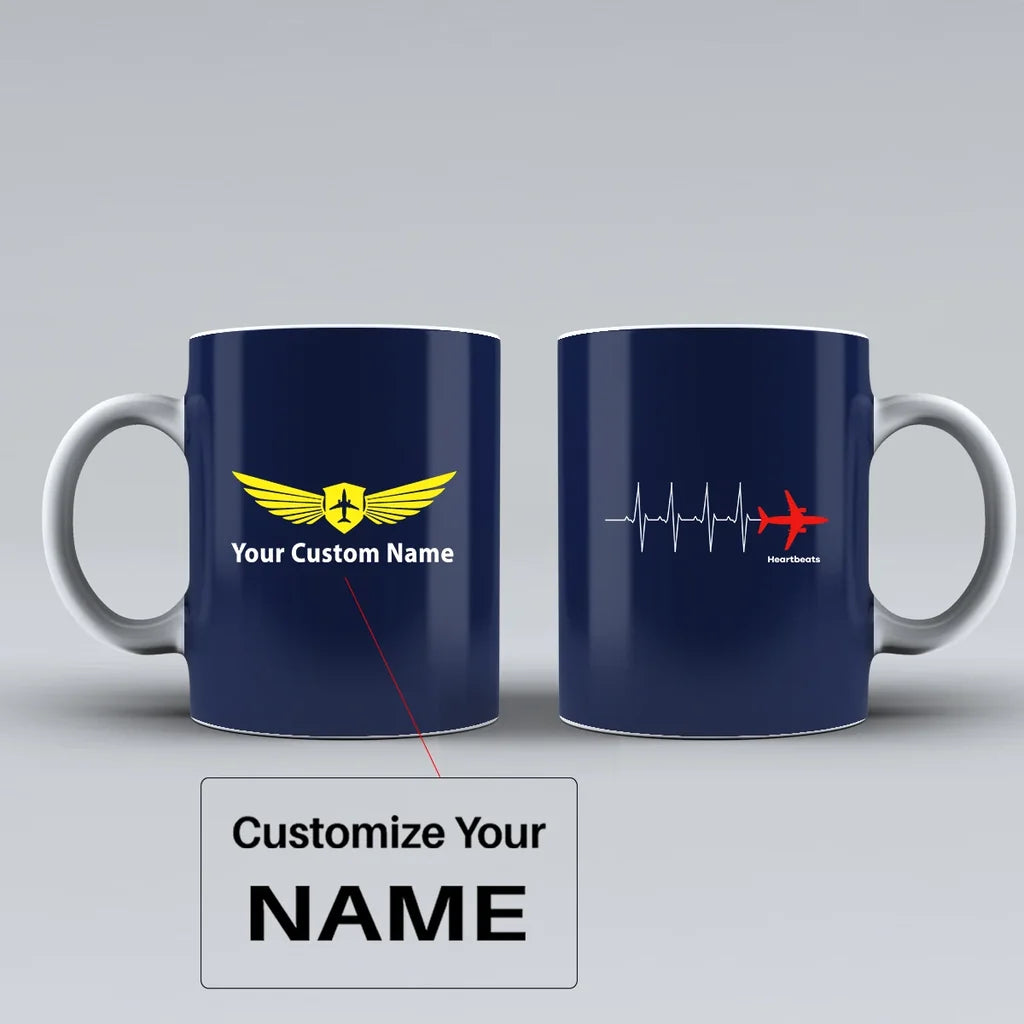 Customisable Aviation Heartbeats Mug - view 5