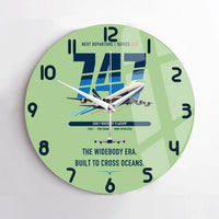 Thumbnail for Boeing 747-200B design on light green no frame wall clock