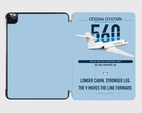 Thumbnail for Cessna Citation 560 - Citation V design on light blue ipad tablet case