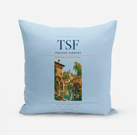 Thumbnail for Treviso Airport (TSF) design on light blue pillow