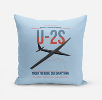 Thumbnail for U-2S Dragon Lady design on light blue pillow