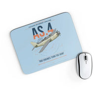 Thumbnail for Fairey Gannet AS.4 design on light blue rectangle mouse pad