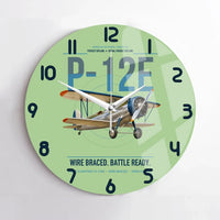 Thumbnail for Boeing P-12E design on light green no frame wall clock