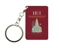 Thumbnail for Phu Bai International Airport HUI — Hue Key Chain design on dark red key chain