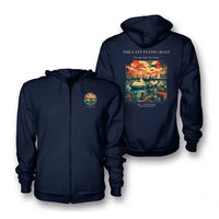Thumbnail for VINTAGE G4079 - The Last Flying Boat - Premium Zipped Hoodie design on navyblue