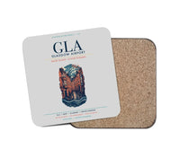 Thumbnail for Glasgow Airport (GLA) design on light gray 1 piece coaster